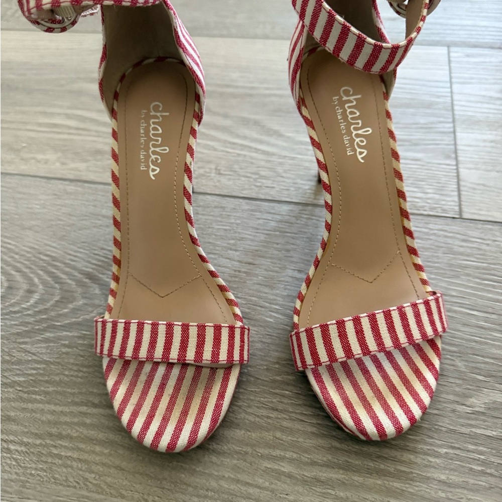 Anthropologies - Charles by Charles David Striped Heels ❤️‍🔥 - Picture 2 of 5